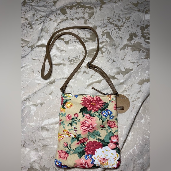 Small crossbody bag with flower pattern - Picture 3 of 3